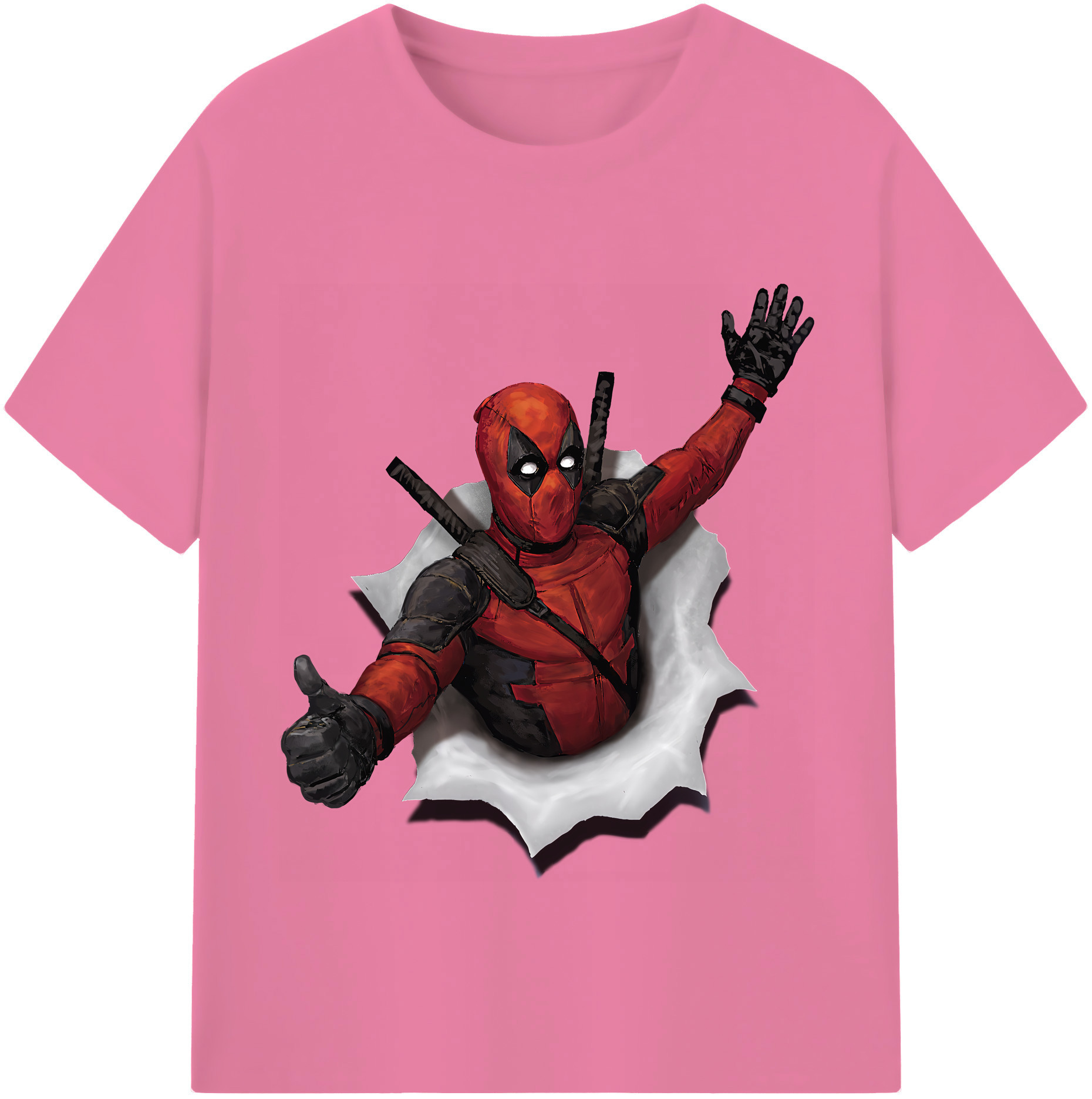 （画像用） Deadpool デッドプール 綿100％半袖Tシャツ（フロントプリント）